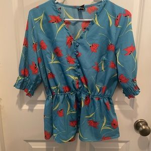 ASOS Influence Peplum Top